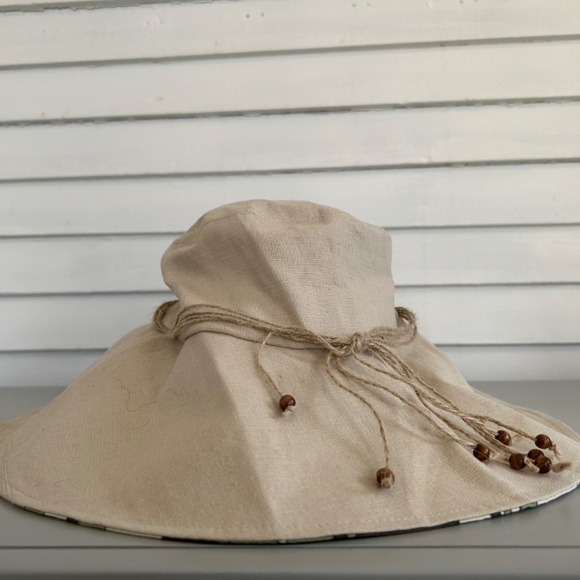 Sur La Tete Womens Linen Summer Hat Sz L - Picture 4 of 6
